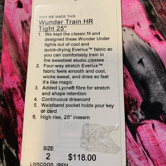 Lululemon wunder train hr tight 25” - Picture 5 of 10